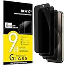 New'C Privacy Screen Protector 3 Pack for iPhone 15 Pro Max