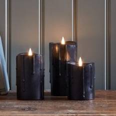 Black Dripping Wax Pillar