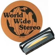 Record Cleaners World wide stereo care kit w/ 12" 1979 special edition slipmat & record brush Natural (Tan)