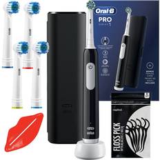 Oral-B Brosse à Dents Pro 1 Noir Etui 4 Embouts