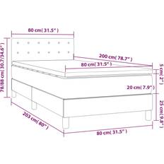 Bedden en Matrassen vidaXL Boxspring Met Matras Fluweel Donkergroen 80x200 cm