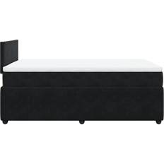 vidaXL Ramsäng Med Madrass Svart 120x190 cm Kontinentalsäng