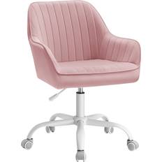 Songmics Drehstuhl Mit Samtbezug Rosa Bürostuhl 90cm
