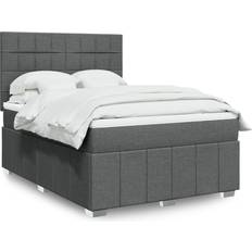 vidaXL 3291692 Dark Grey Frame Bed 140x200cm