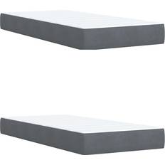 vidaXL Ramsäng Med Madrass 200x200 cm Mörkgrå Kontinentalsäng