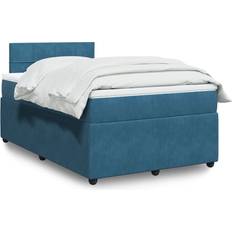 vidaXL Med Madras 120x190 cm Velour Blå Kontinentalseng