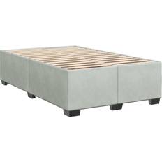 vidaXL Sommier à Lattes De Et Matelas Gris Clair 120x200 cm Lit Continental