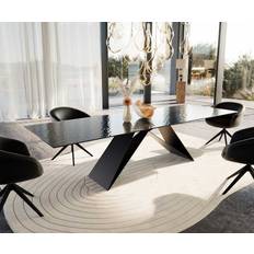 Møbler DeLife Edge 300x100 Reliefglas Esstisch