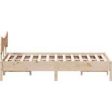 Senge & Madrasser vidaXL Uden Madras 135x190 cm Hvid Sengeramme