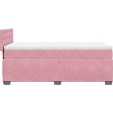 Kontinentalsängar på rea vidaXL Ramsäng Med Madrass Rosa 80x200 cm Kontinentalsäng