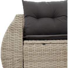 vidaXL 2-Personers Havesofa Med Hynder Polyrattan Lysegrå Sofa