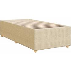 Senge & Madrasser vidaXL Med Madras 80x200 cm Stof Cremefarvet Kontinentalseng