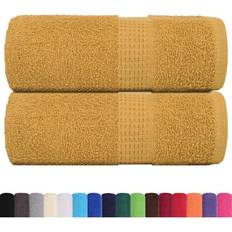 Oro Asciugamani vidaXL Soap Towels 2 Pcs 30x30 cm Bath Towel Gold