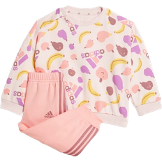 Adidas 1-3M Tracksuits adidas Infant Essentials Allover Print Jogger Set - Sandy Pink (JF4487)