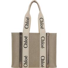 Linnen Tassen Chloe Woody Tote Bag - Beige