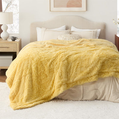 Blankets King Size Blanket for Bed 90" W x 108" L Blankets Yellow