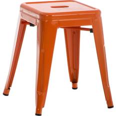 Metal Taburetes CLP Metall Hocker Armin Orange Sitzhocker