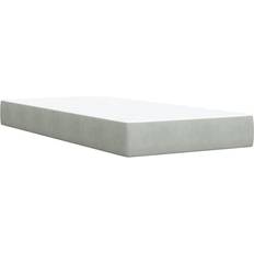 vidaXL Ramsäng Med Madrass Ljusgrå 90x200 cm Kontinentalsäng