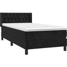 vidaXL Ramsäng Med Madrass Svart 100x200 cm Kontinentalsäng