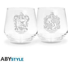 Harry Potter Küchenzubehör Harry Potter 2 Glass Set Ravenclaw & Hufflepuff Europe x2 Glas