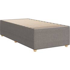 80 cm Kontinentalsenge vidaXL Med Madras 80x200 cm Gråbrun Kontinentalseng