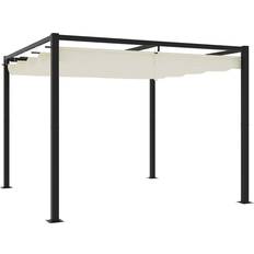 Paviljong stål trädgårdstillbehör vidaXL Paviljong med Infällbart Tak 3 x 3 m Stål