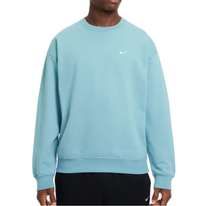 Nike Solo Swoosh Men's Fleece Crew - Denim Turquoise/White