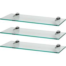 Yellow Wall Shelves Harbour Housewares Floating Glass Shelves 50cm Pack Of 3 Wall Shelf