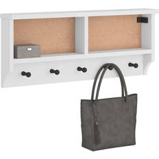 VidaXL Vita Klädkrokar vidaXL Vägghängd Klädhängare SANDNES 87 x 12 x 35 cm Klädkrok