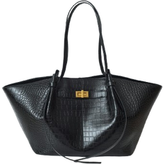 Gina Tricot Long Strap Bag - Black Croc