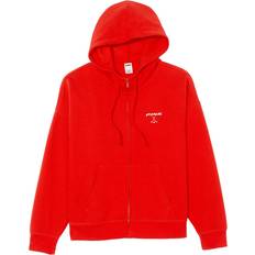 Victoria's Secret Pink Ivy Fleece Campus Full-Zip Hoodie - Bright Vermillion