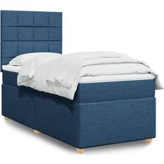 Senge & Madrasser vidaXL Med Madras 90x190 cm Stof Blå Kontinentalseng