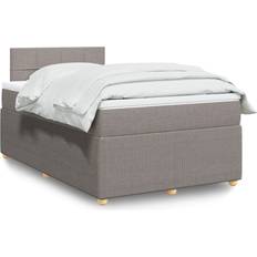 Senge & Madrasser vidaXL Med Madras 120x190 cm Gråbrun Kontinentalseng