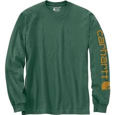 Carhartt Men's Loose Fit Heavyweight Long Sleeve Graphic T-Shirt - Frosted Balsam Heather