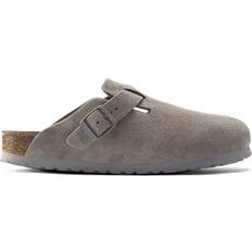 Soft shoes for women Birkenstock Boston Soft Footbed Suede Leather - Stone Coin