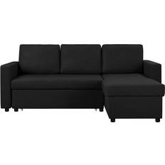 Yaheetech Reclining Corner Black Sofa 211cm 2pcs 5 Seater