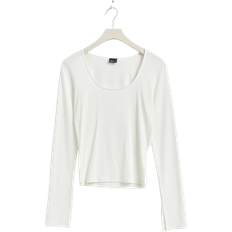 Gina Tricot Bluse Agnes 16981 Weiß Slim Fit