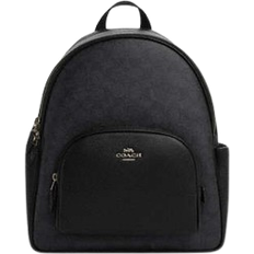 Coach Backpacks Coach Court Backpack In Signature Canvas - Gunmetal/Charcoal/Black