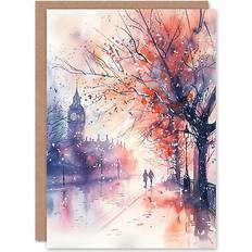 Purple Cards & Invitations ARTERY8 Lovers Walk London Big Ben Autumn