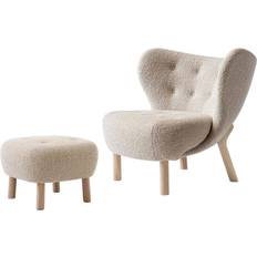 &Tradition Little Petra VB1 Beige/Oak Armchair 75cm 2pcs