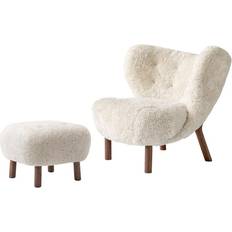 Fauteuils &Tradition Little Petra VB1 Off-White/Walnut Armchair 75cm 2pcs