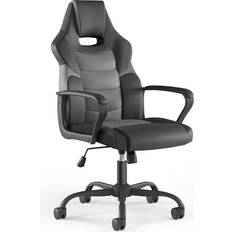 Gaming Chairs Staples Emerge Vector Luxura Faux Leather Gaming Chair -Black/Gray