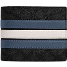 Coach 3 In 1 Wallet In Signature Canvas With Varsity Stripe - Charcoal/Denim/Chalk