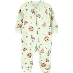 Green Pajamases Children's Clothing Carter's Baby Milk & Cookies 2-Way Zip Cotton Sleep & Play Pajamas - Green (V_1P605210)