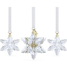 Swarovski Annual Edition 3D Set 2024 White/Gold Christmas Tree Ornament 4.4cm 3pcs