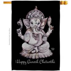 Ornament Collection Ganesh Chaturthi Double-Sided Garden Flag