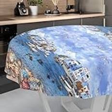 Anro Tvättbar Vaxduk 140 cm Rund Bordsduk (140x140cm)
