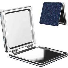 Cosmetics Salouo Tennis Racket Print Travel Makeup Mirror - Square