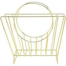 Gold Newspaper Racks Mercer41 Mid-Century Brass-Plated Metal Magazine Holder 12.2 H x 5.5 W x 13.4 D Newspaper Rack