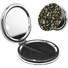 Cosmetics Bingfone Cartoon Skull Spider Makeup Mirror - Round Shape